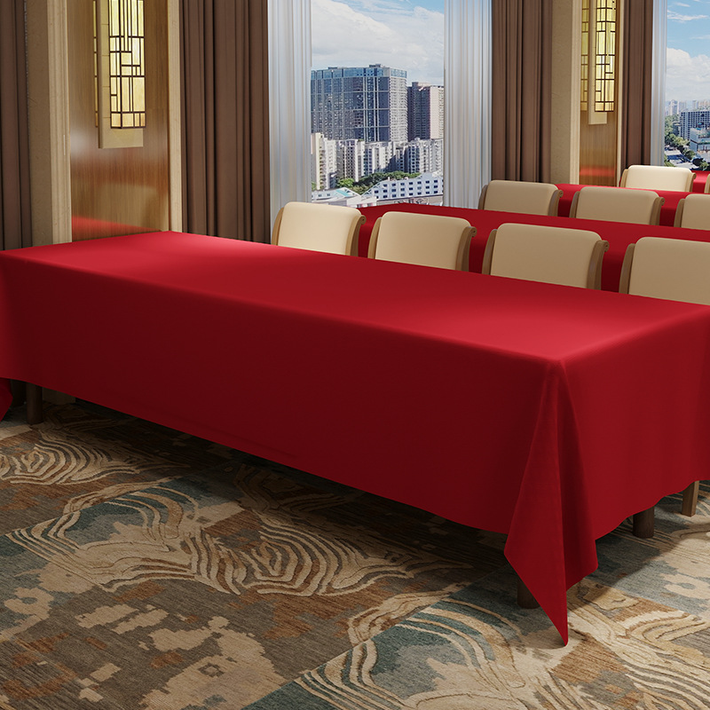 Desk Setup Wallpaper - Big red wedding tablecloth tea table