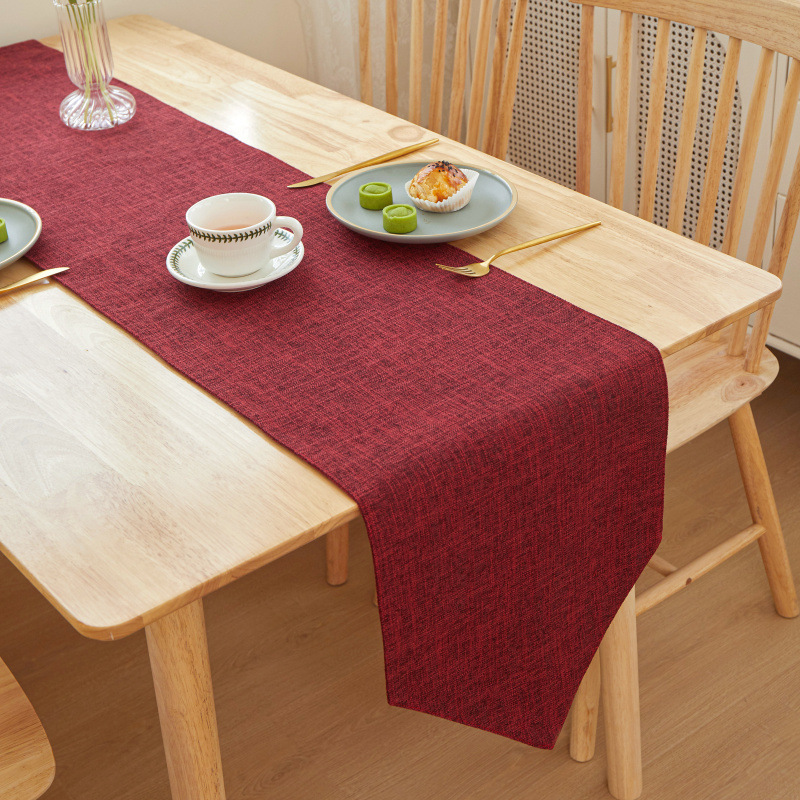 Desk Setup Wallpaper - 1pc Solid Color Quality Linen Table