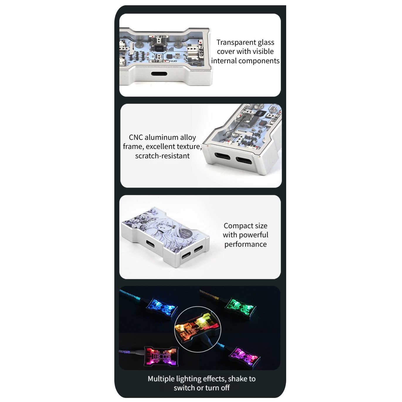 RGB USB Hub 2 Input 3 Output A - Desk Setup For Gaming incelemesi ve fiyatı