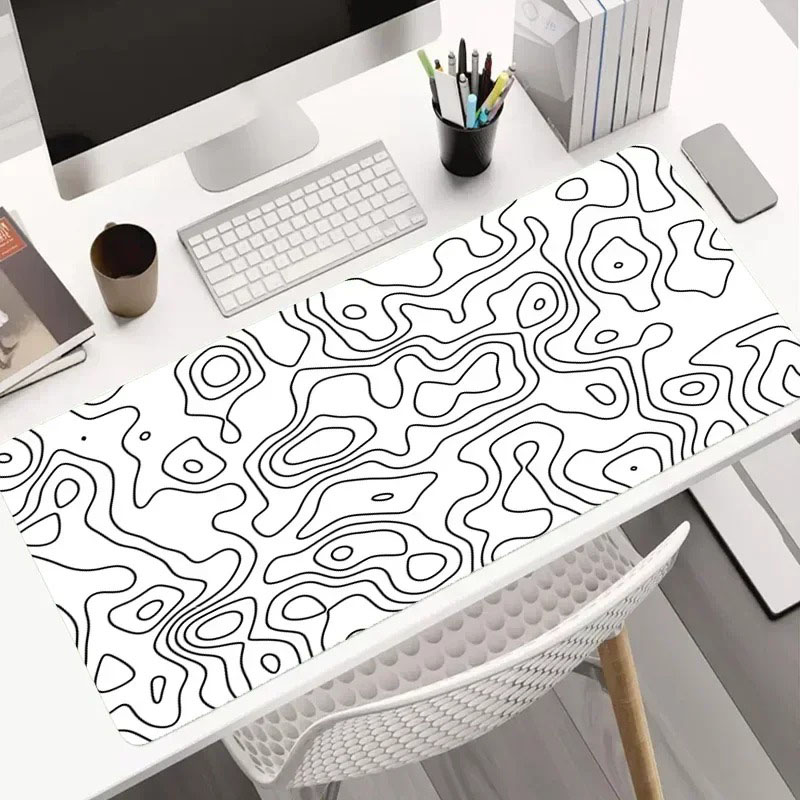 Modern Dark Geometric Tableclo - Desk Setup Grey incelemesi ve fiyatı