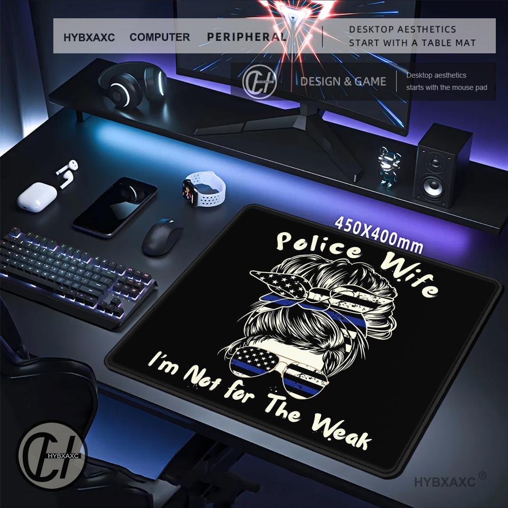 HYBXAXC Police Wife Mouse Pad  - Desk Setup Blue incelemesi ve fiyatı