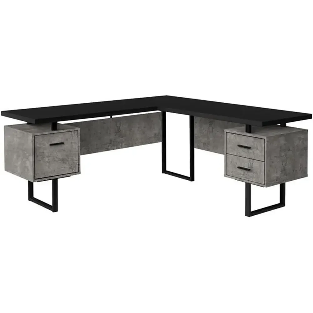 L-Shaped 70 Computer Desk with - Desk Setup Grey incelemesi ve fiyatı