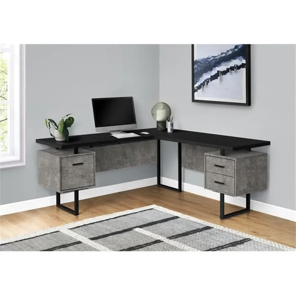 L-Shaped 70 Computer Desk with - Desk Setup Grey incelemesi ve fiyatı