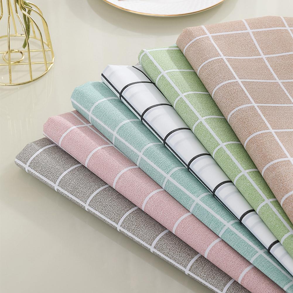 Nordic Style Grid Printed Hous - Desk Setup Wallpaper incelemesi ve fiyatı