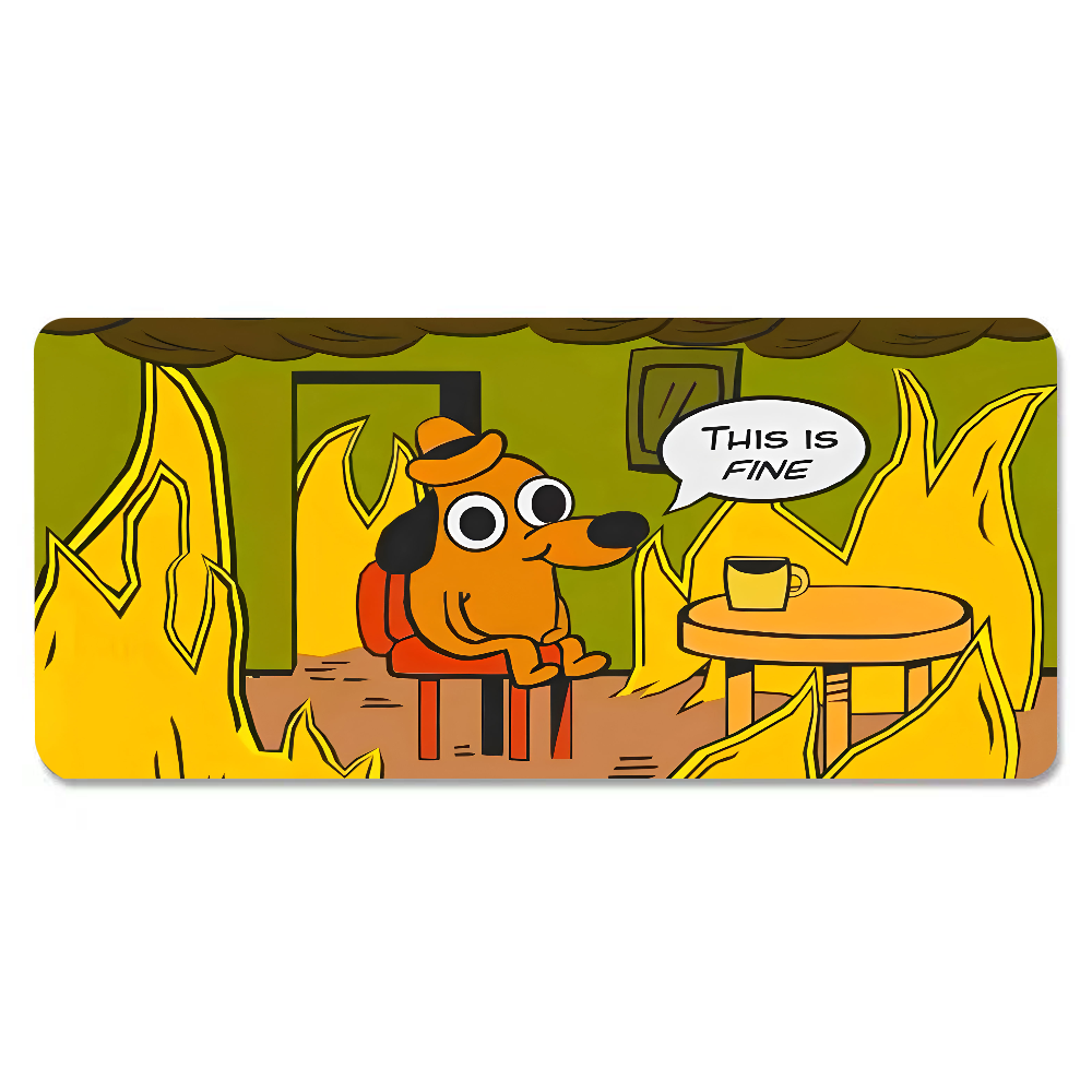 This Is Fine Dog Dachshund Mou - Desk Setup Carpet incelemesi ve fiyatı