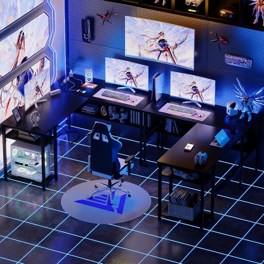 Reversible L Shaped Desk with  - Desk Setup For Gaming incelemesi ve fiyatı