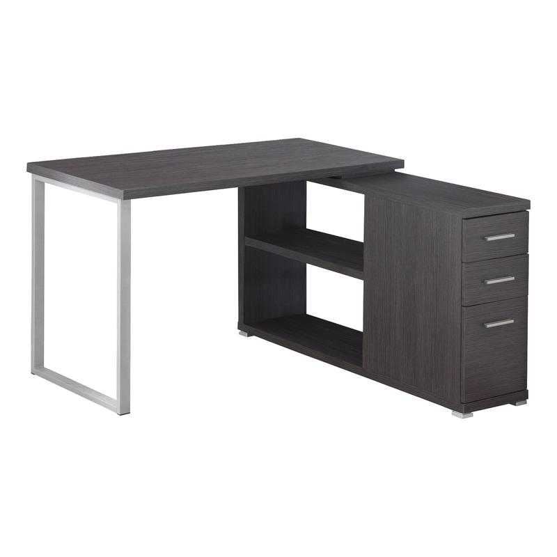 L-Shaped Computer Desk for Hom - Desk Setup Grey incelemesi ve fiyatı