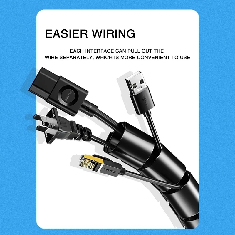 2M/1M Flexible Spiral Cable Wi - Desk Setup Cable Management incelemesi ve fiyatı