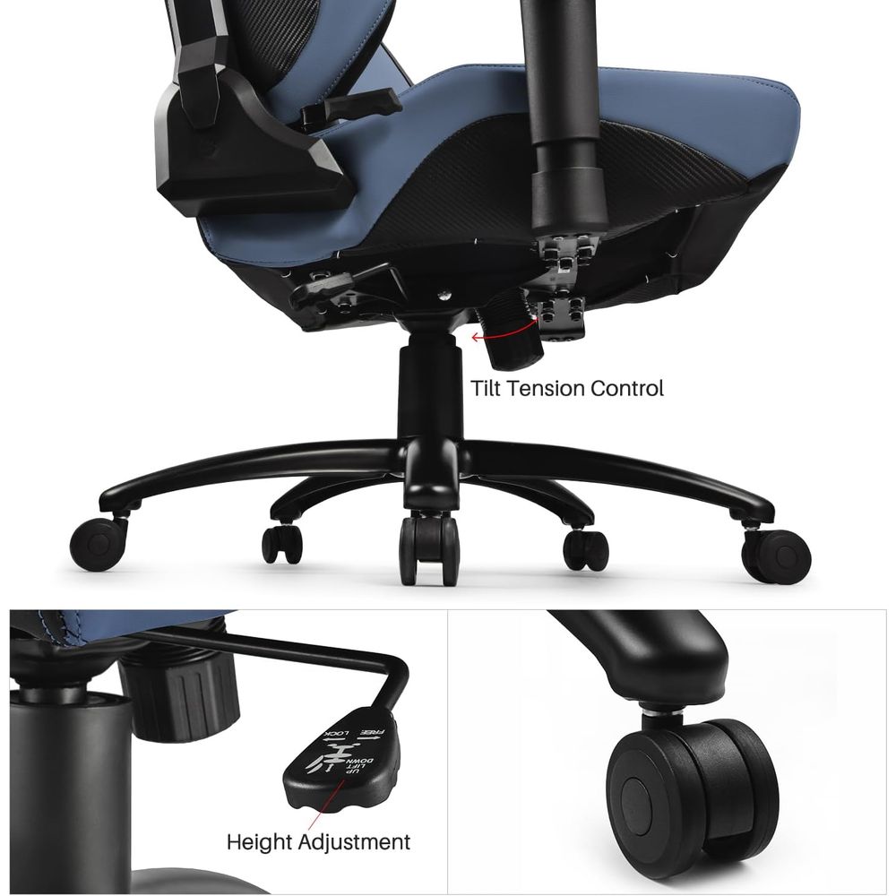 PVC Reclinable Sport Racing Se - Desk Setup Blue incelemesi ve fiyatı