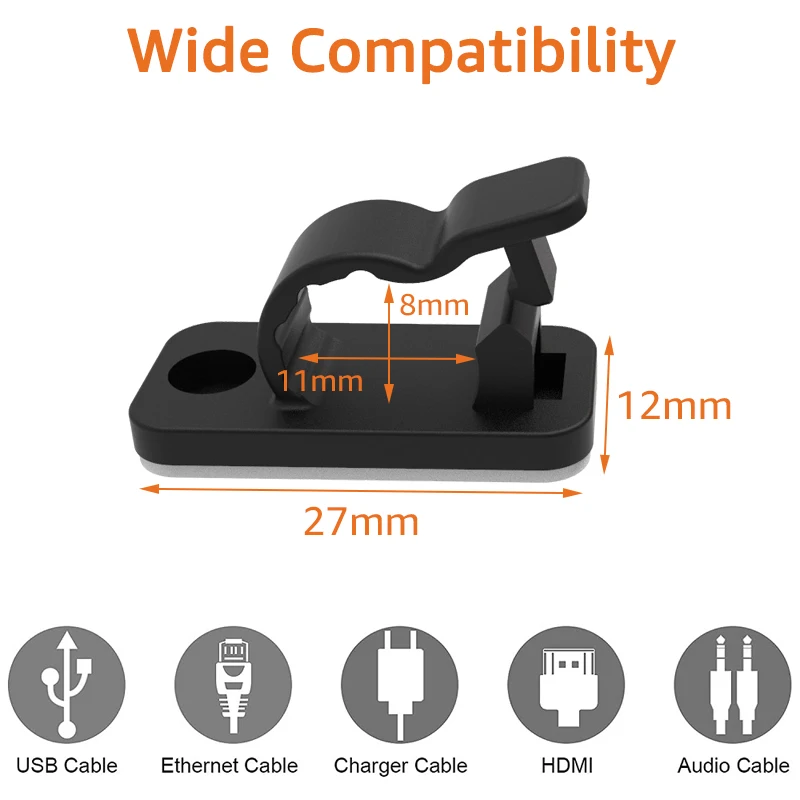 10/50PCS Cable Organizer Clips - Desk Setup Cable Management incelemesi ve fiyatı