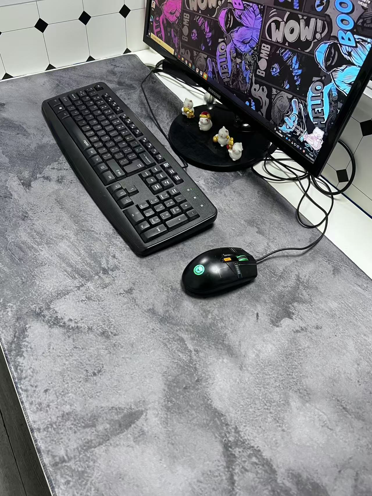 Grey Marble Big Mousepepad Mou - Desk Setup Grey incelemesi ve fiyatı