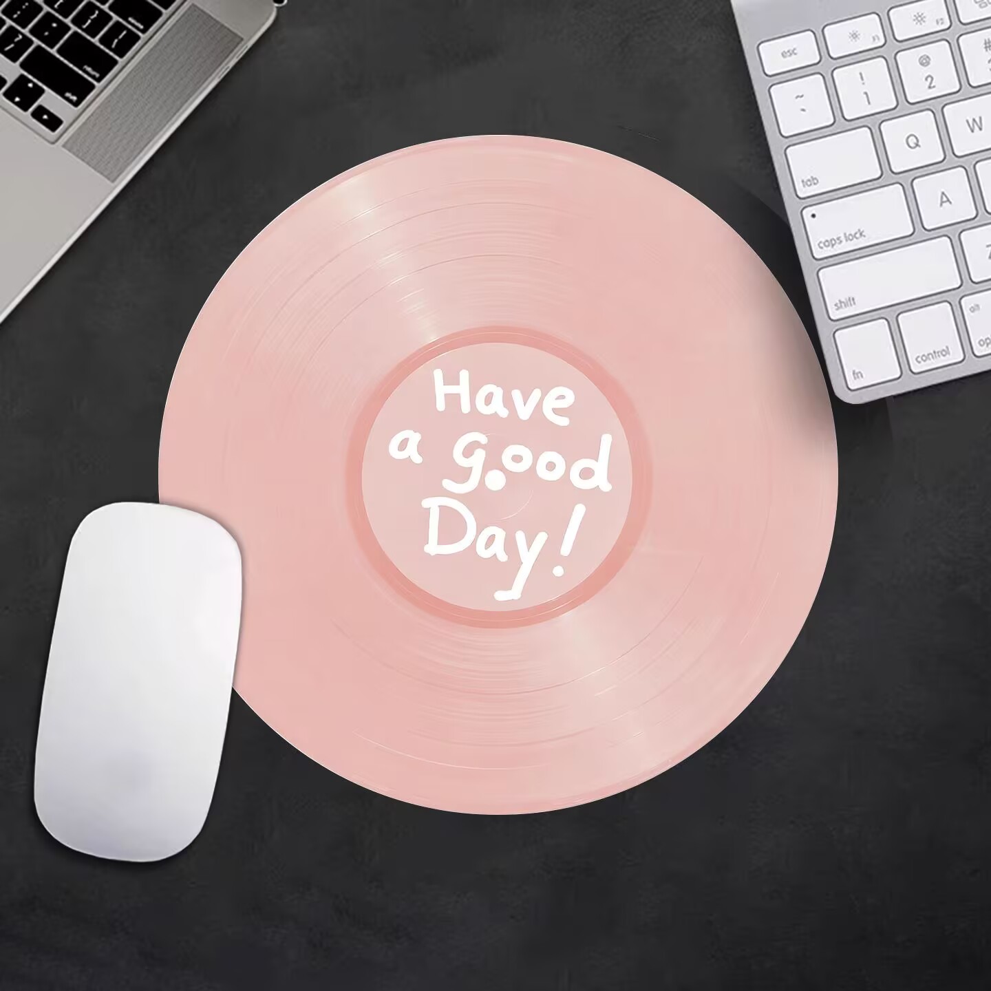 Non-Slip Round Mousepad Vintag - Desk Setup Blue incelemesi ve fiyatı