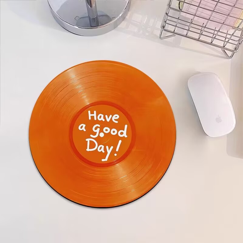 Non-Slip Round Mousepad Vintag - Desk Setup Blue incelemesi ve fiyatı