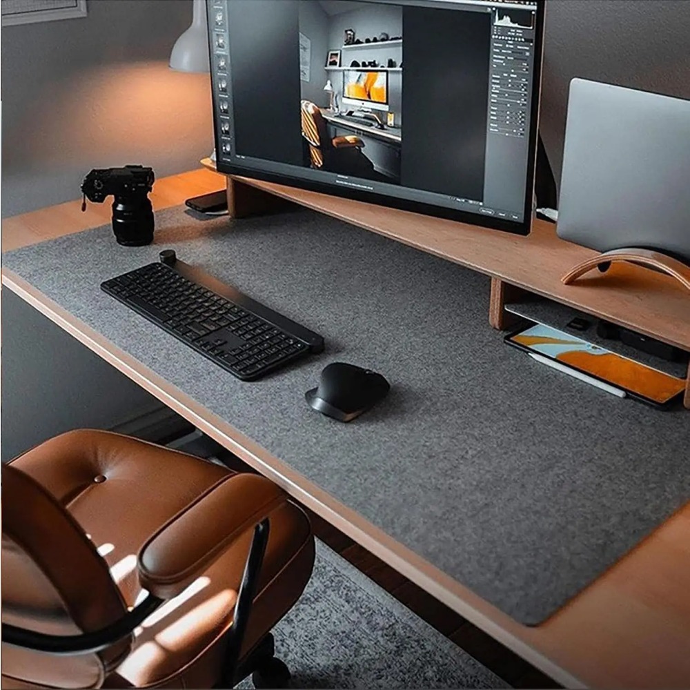 Felt Desk Mat Computer Mat for - Desk Setup Carpet incelemesi ve fiyatı