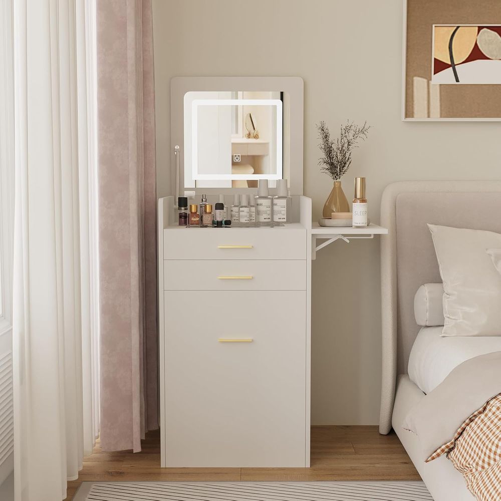 3-in-1 Vanity Desk Set, Flip-t - Desk Setup Small Space incelemesi ve fiyatı