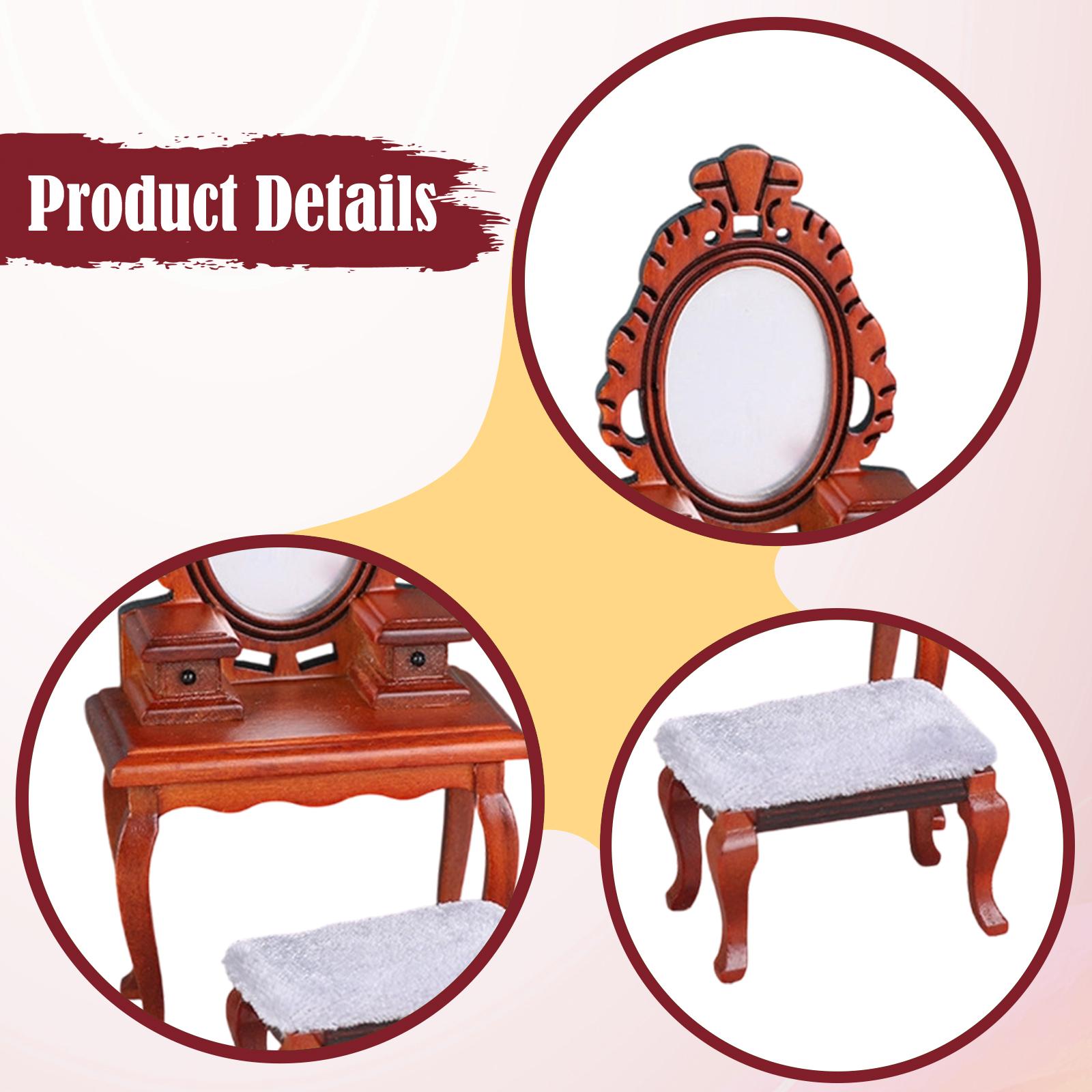 1/12 Vanity Desk Model with St - Desk Setup Girly incelemesi ve fiyatı