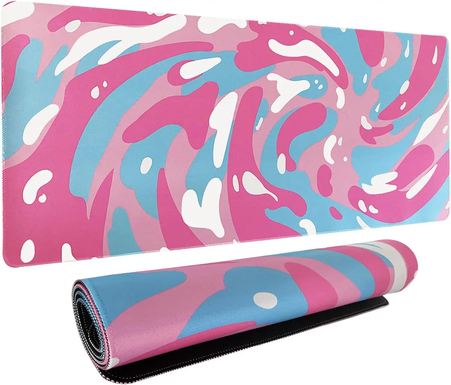 Stylish Pink Blue White Abstra - Desk Setup Blue incelemesi ve fiyatı