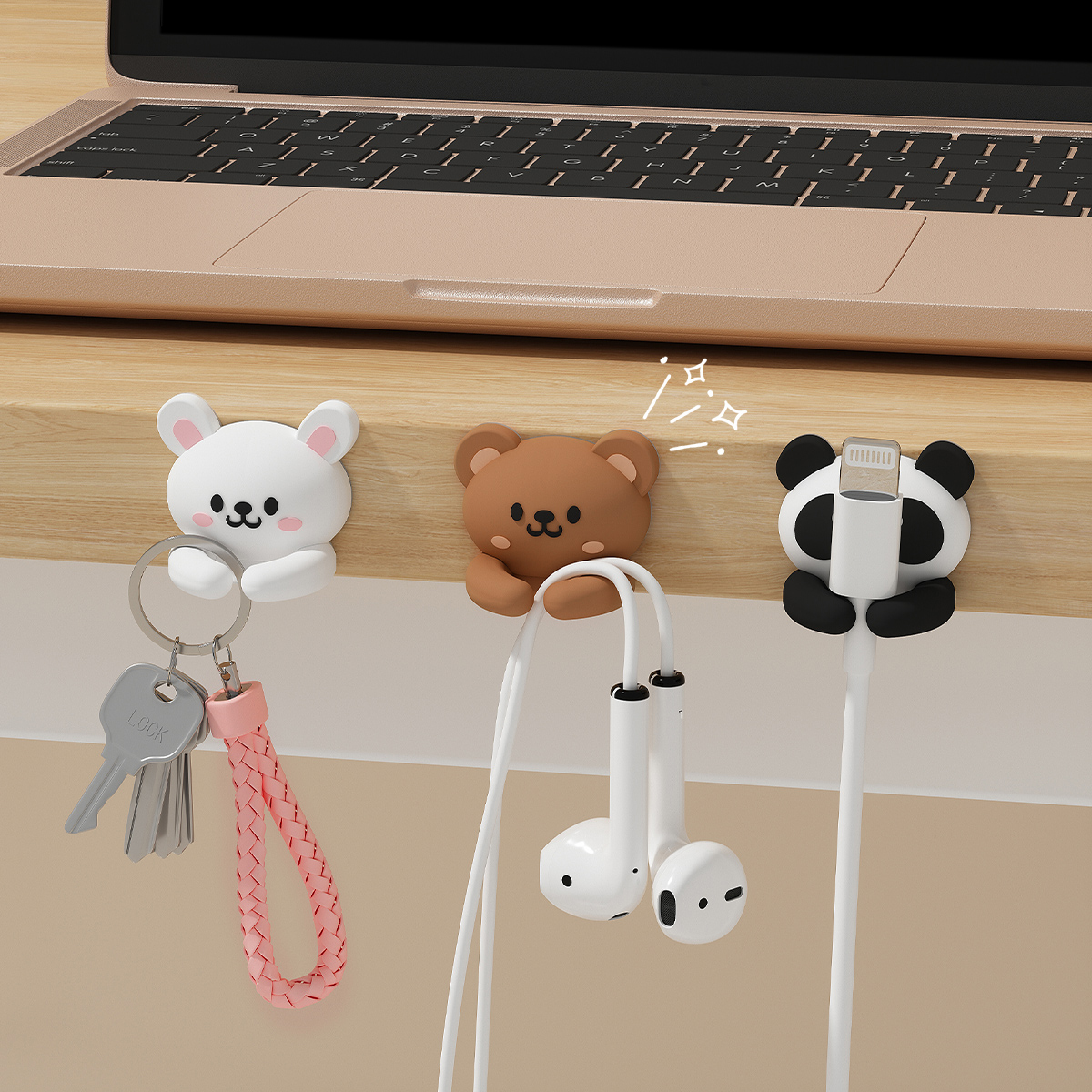 2/3pcs Cute Cartoon Desktop Ca - Desk Setup Cable Management incelemesi ve fiyatı