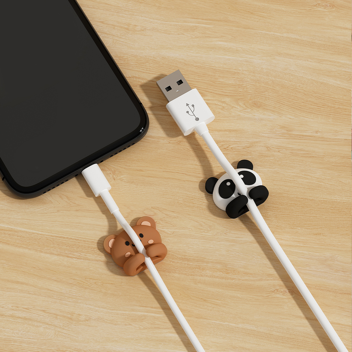 2/3pcs Cute Cartoon Desktop Ca - Desk Setup Cable Management incelemesi ve fiyatı