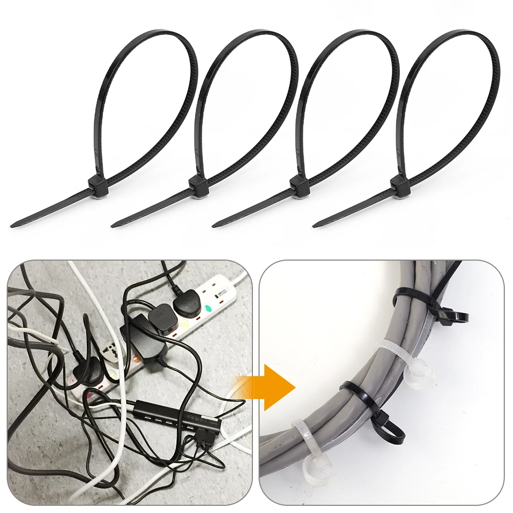 600/300/100PCS Nylon Self-lock - Desk Setup Cable Management incelemesi ve fiyatı