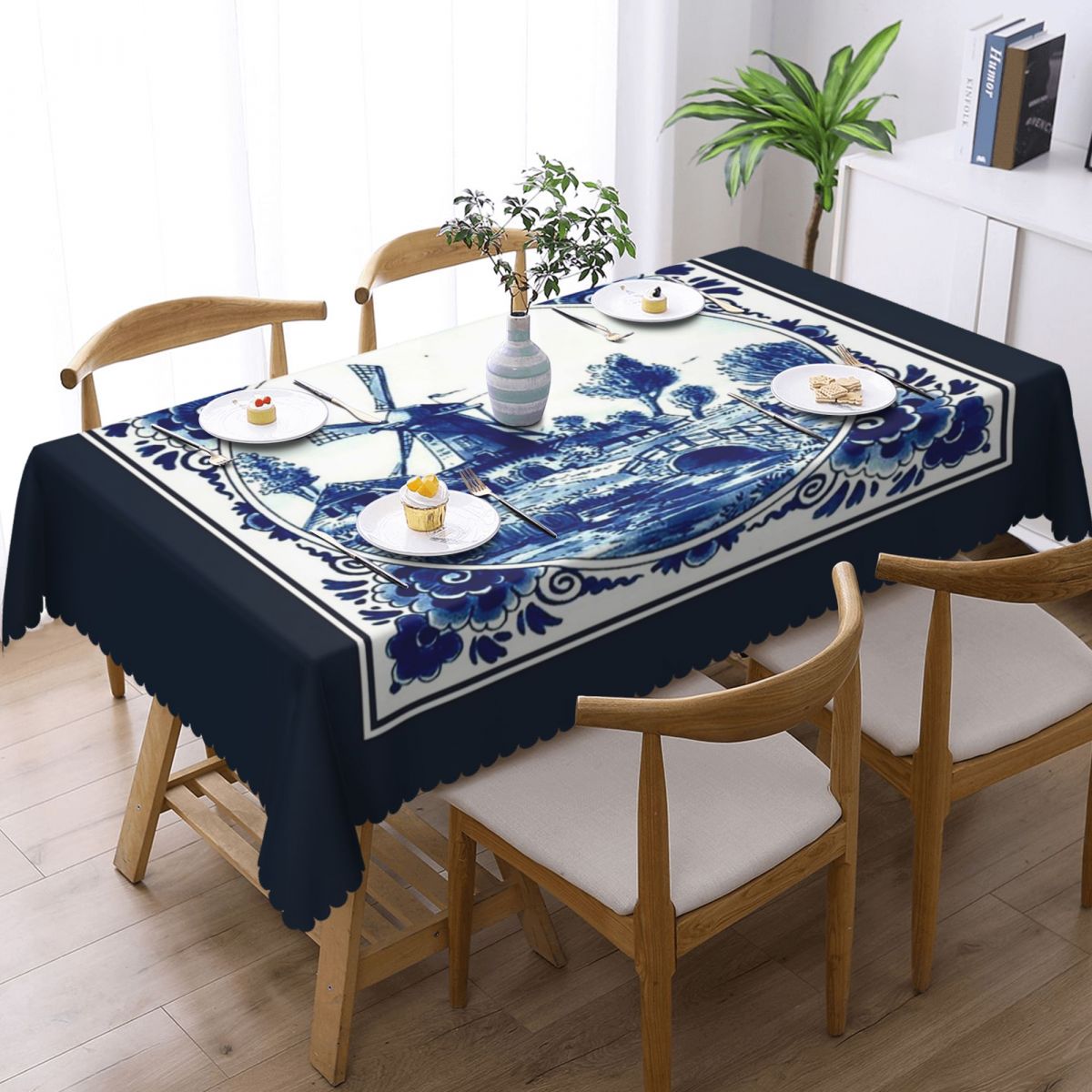 DUTCH BLUE DELFT Vintage Windm - Desk Setup Wallpaper incelemesi ve fiyatı