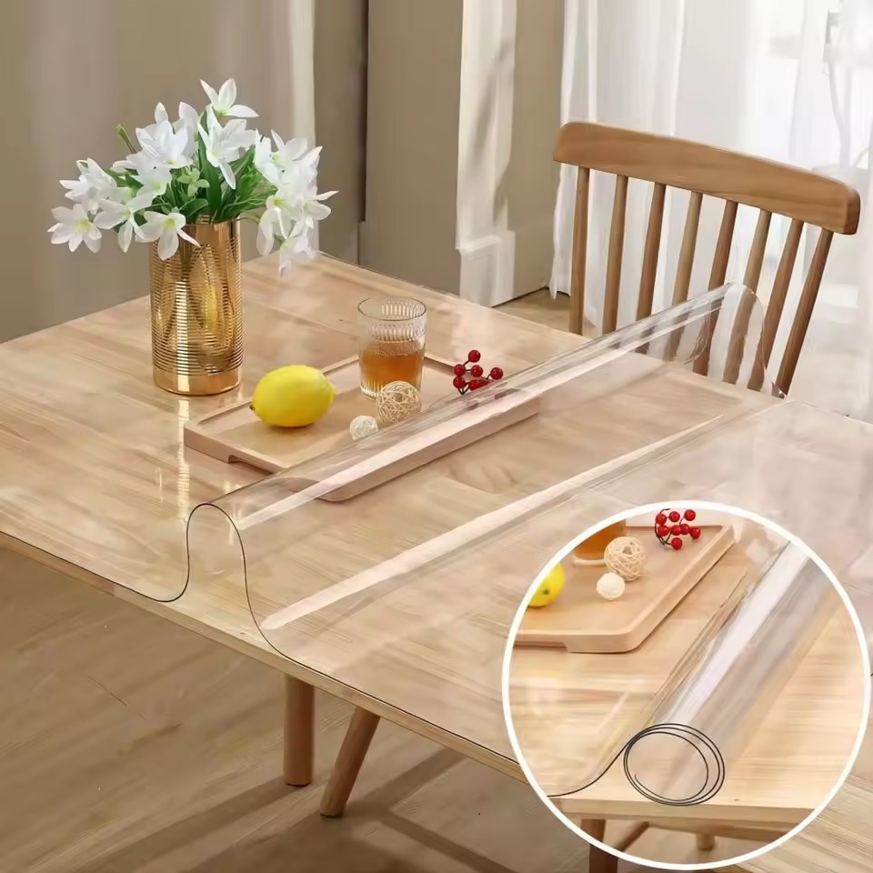 Soft Glass Tablecloth Transpar - Desk Setup Wallpaper incelemesi ve fiyatı
