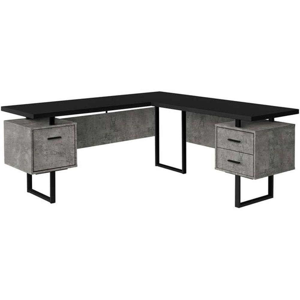 L-Shaped 70 Computer Desk with - Desk Setup Grey incelemesi ve fiyatı