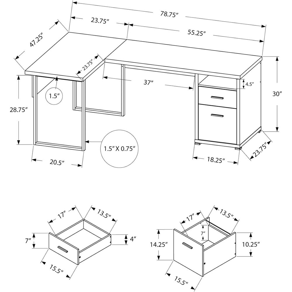 80 L-Shaped Home Office Desk w - Desk Setup Grey incelemesi ve fiyatı