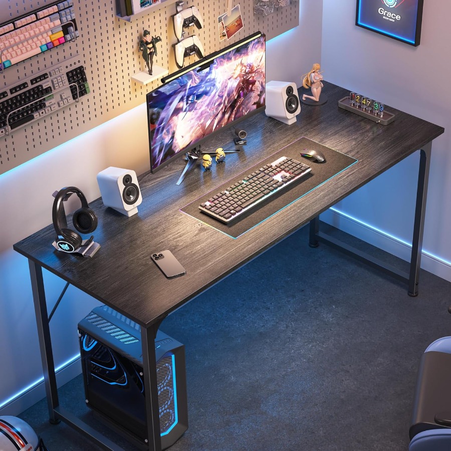 55 Inch Computer Desk for Home - Desk Setup Grey incelemesi ve fiyatı