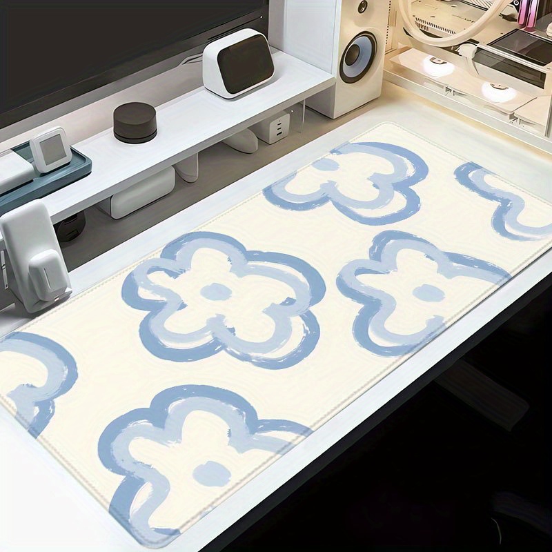 Blue Cloud Flower Desk Mat Non - Desk Setup Blue incelemesi ve fiyatı