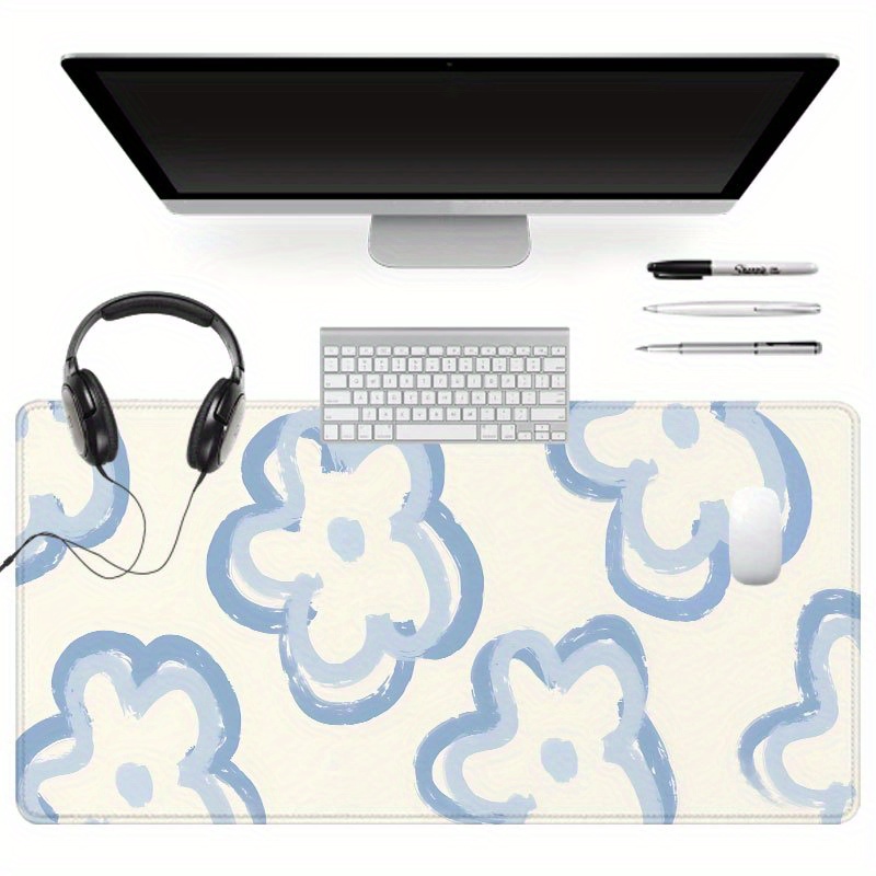 Blue Cloud Flower Desk Mat Non - Desk Setup Blue incelemesi ve fiyatı