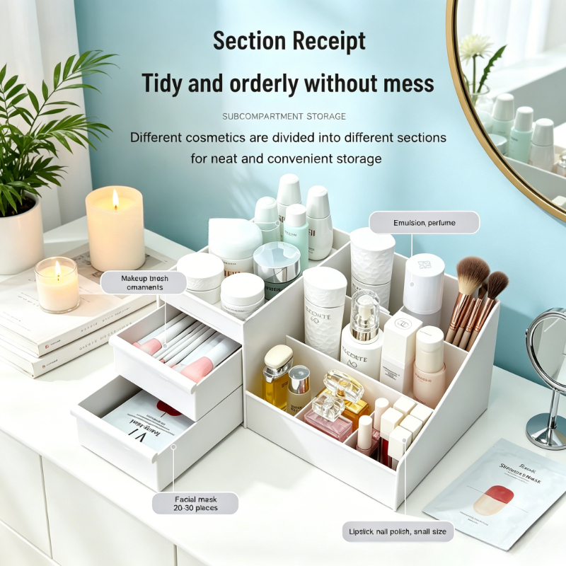 Desktop White Plastic Makeup S - Desk Drawer Unit incelemesi ve fiyatı