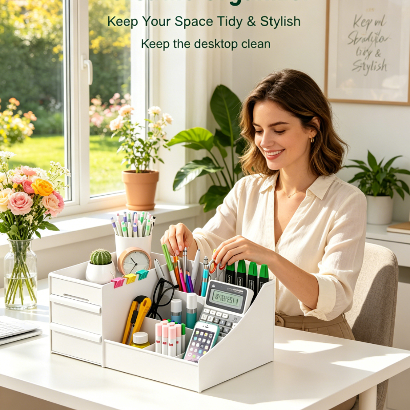 Desktop White Plastic Makeup S - Desk Drawer Unit incelemesi ve fiyatı