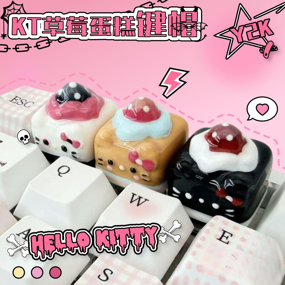 Y2K Kawaii Keycaps Hello Kitty - Desk Setup Girly incelemesi ve fiyatı