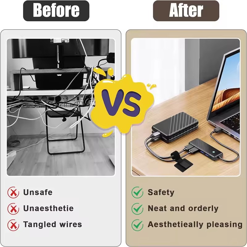 Adhesive Under Desk Cable Ties - Desk Setup Cable Management incelemesi ve fiyatı