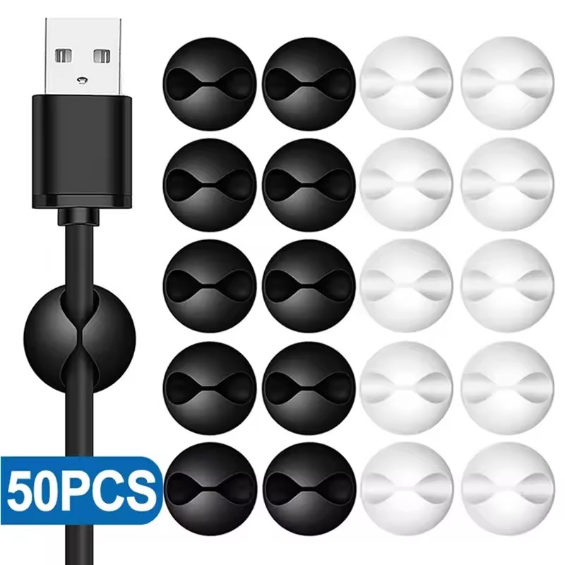 5/50Pcs Desktop Wall Cable Cli - Desk Setup Cable Management incelemesi ve fiyatı