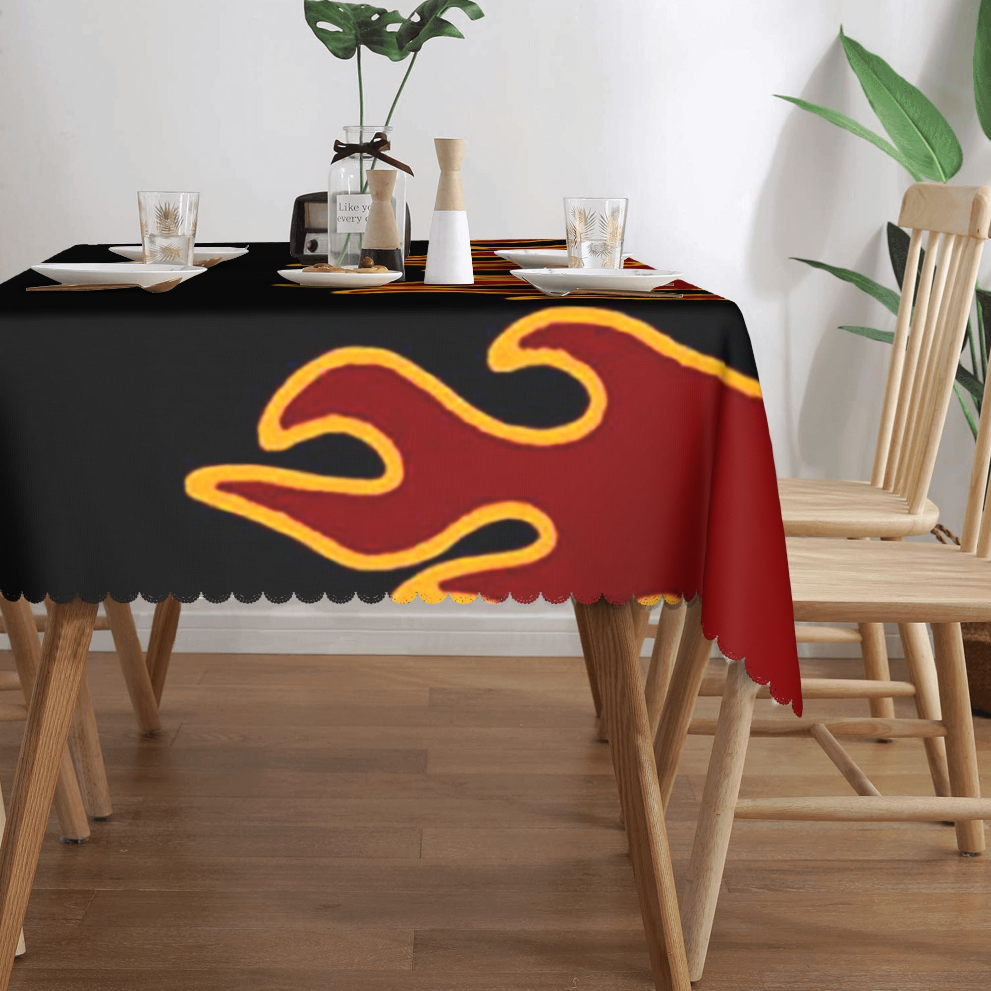 Customized Big Fire Flames Bur - Desk Setup Wallpaper incelemesi ve fiyatı