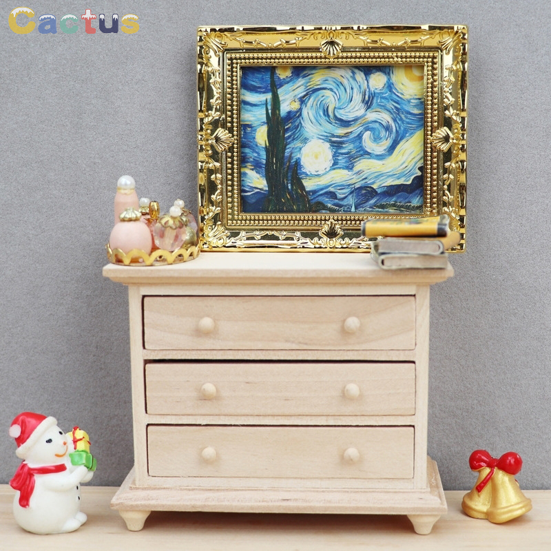 1:12 Dollhouse Miniature Wood  - Desk Drawer Unit incelemesi ve fiyatı