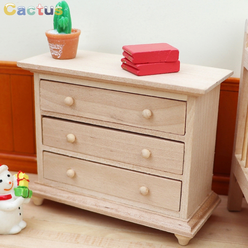 1:12 Dollhouse Miniature Wood  - Desk Drawer Unit incelemesi ve fiyatı