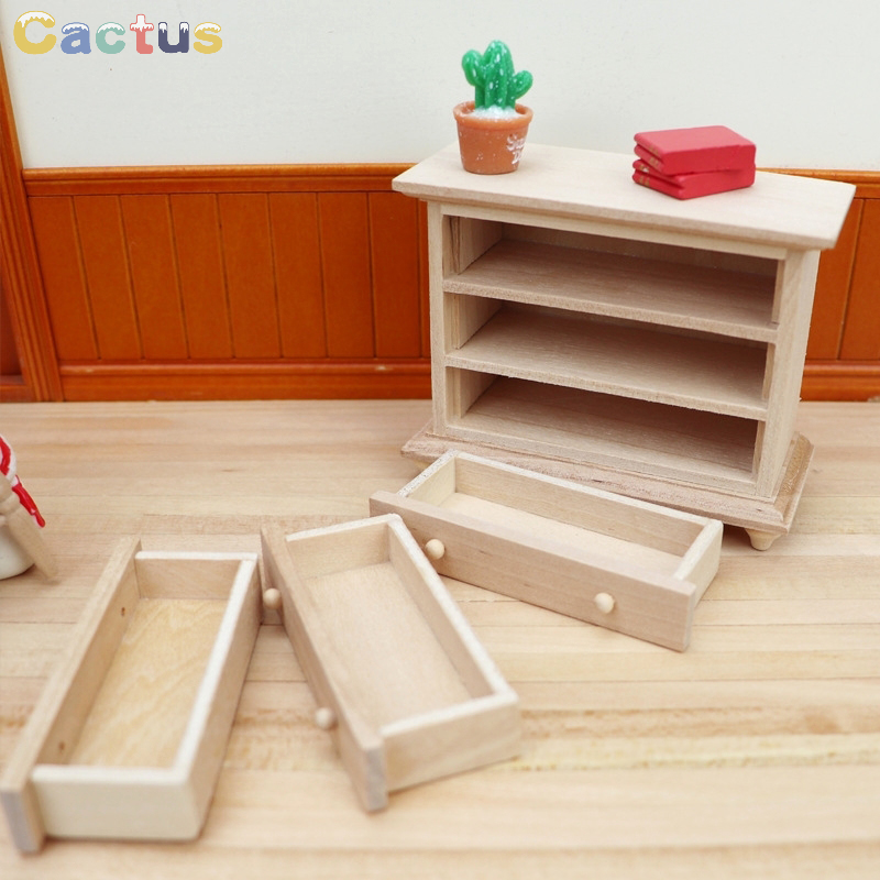 1:12 Dollhouse Miniature Wood  - Desk Drawer Unit incelemesi ve fiyatı