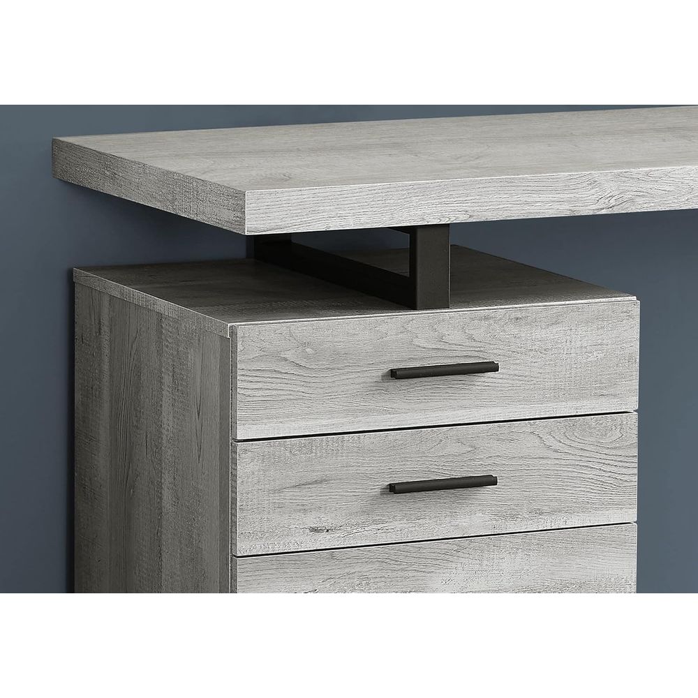 Desk with Ile Cabinet - Left o - Desk Setup Grey incelemesi ve fiyatı