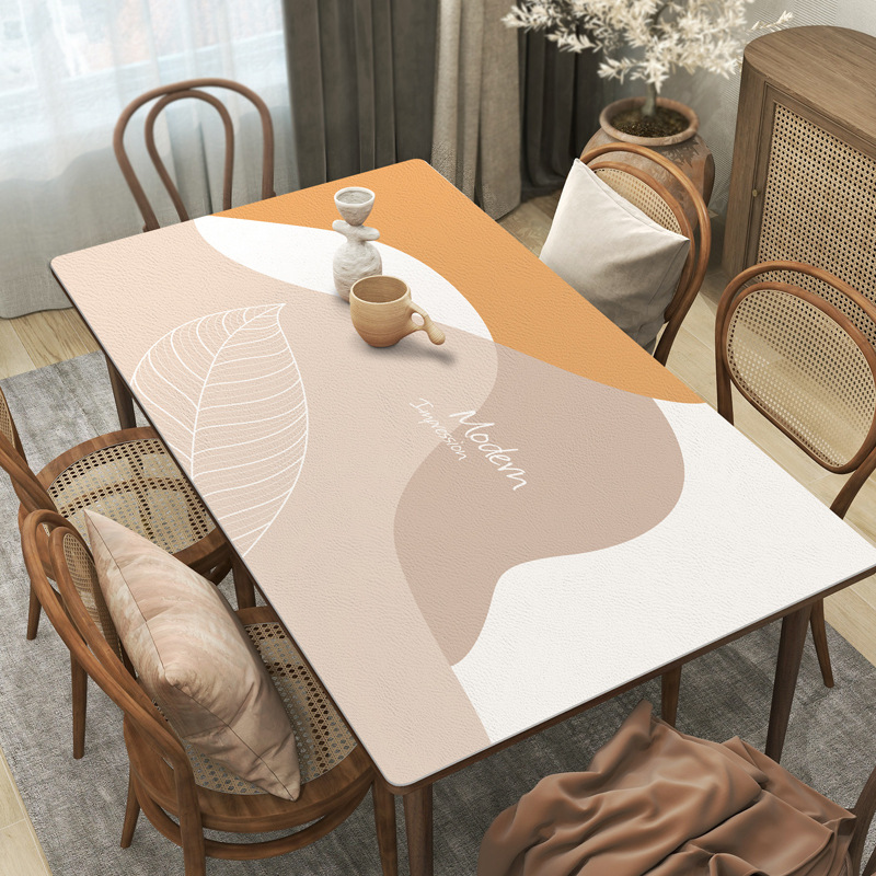 New Wabi Sabi Pu Leather Table - Desk Setup Wallpaper incelemesi ve fiyatı