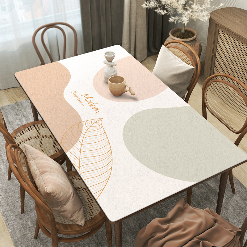 New Wabi Sabi Pu Leather Table - Desk Setup Wallpaper incelemesi ve fiyatı