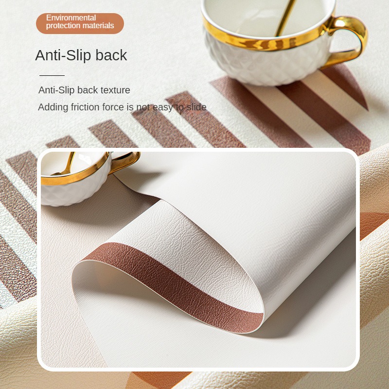 New Wabi Sabi Pu Leather Table - Desk Setup Wallpaper incelemesi ve fiyatı