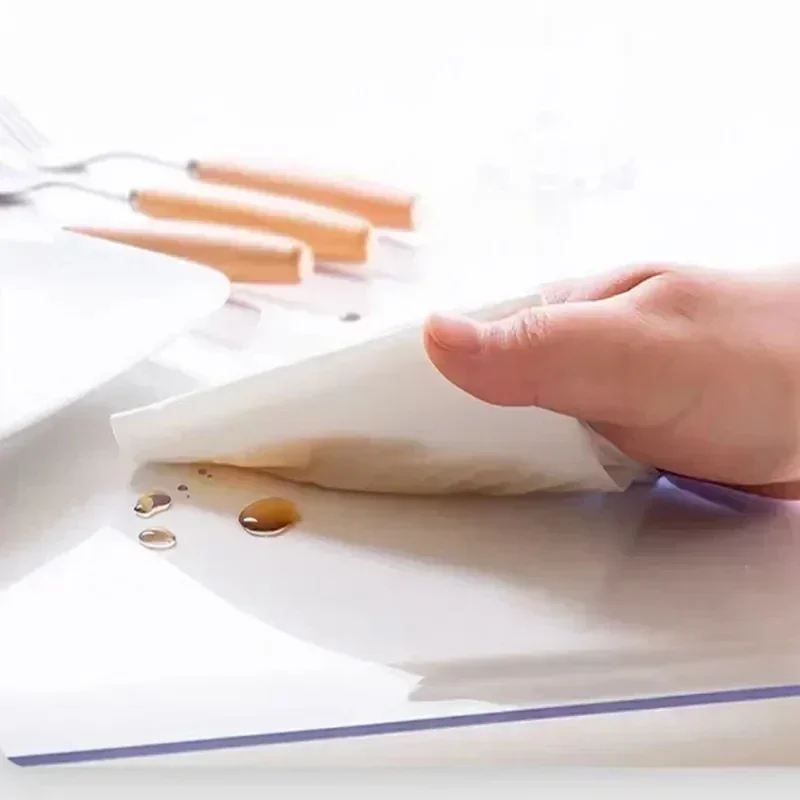 PVC Table Cloth Transparent Cl - Desk Setup Wallpaper incelemesi ve fiyatı